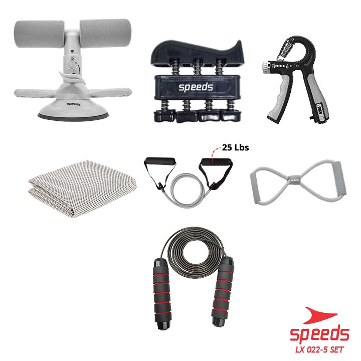 SPEEDS Sit Up Stand Set Alat Olahraga Gym Rumah 1 Set 7in1 Sit Up Handgrip Satu Set 022-5-022-5 BIRU