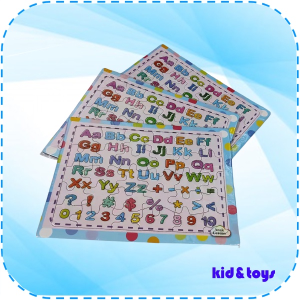 Puzzle Huruf Abjad Huruf Besar Huruf Kecil dan Angka Puzzle Mainan Edukatif Anak
