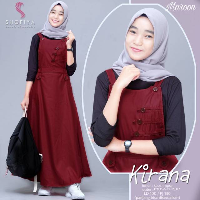 Kirana inner outer / gamis syar'i /gamis brukat /gamis kekinian /new gamis /gamis terbaru
