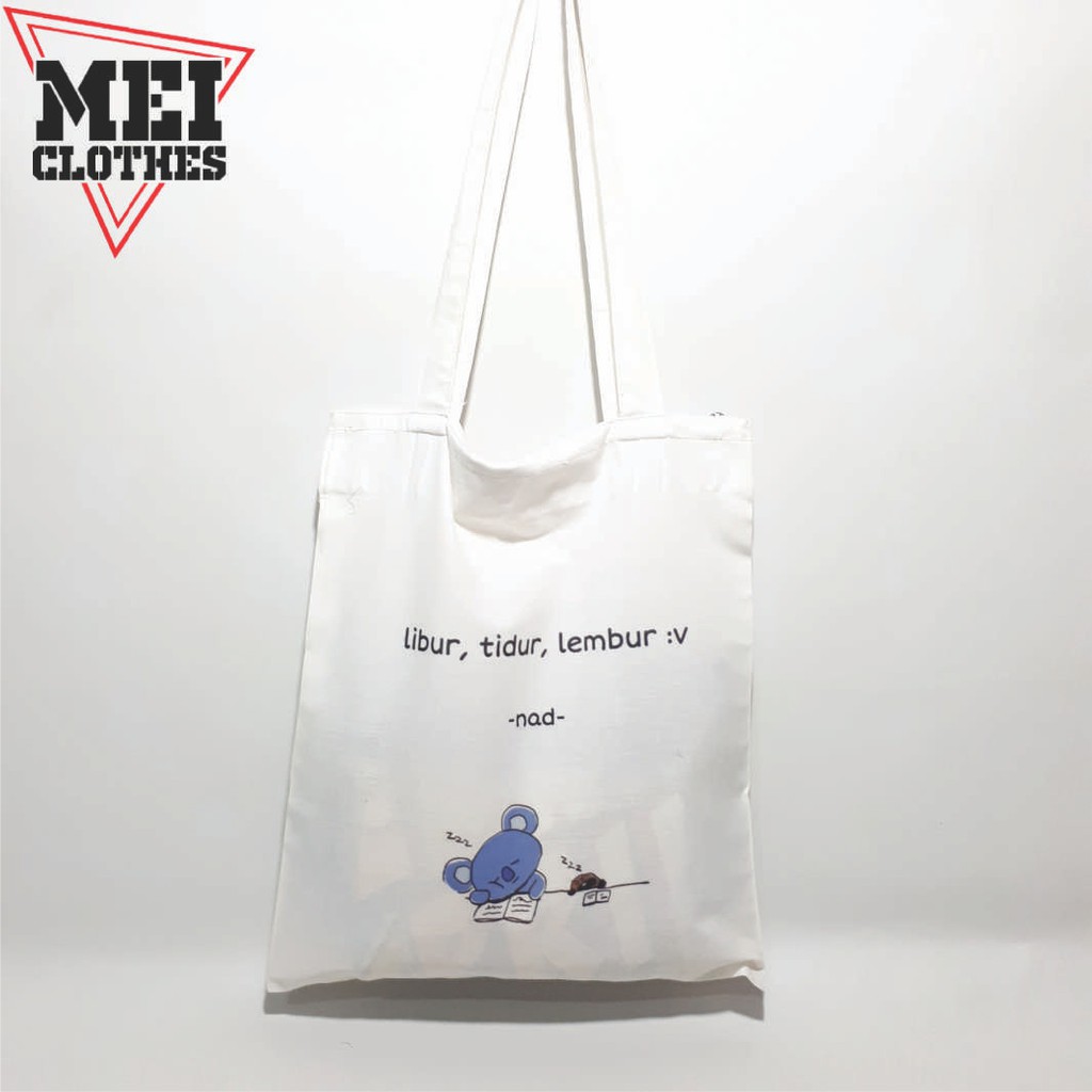 (SEHARI JADI )TOTEBAG SABLON SATUAN II TOTEBAG BLACU MURAH II TOTEBAG CUSTOM