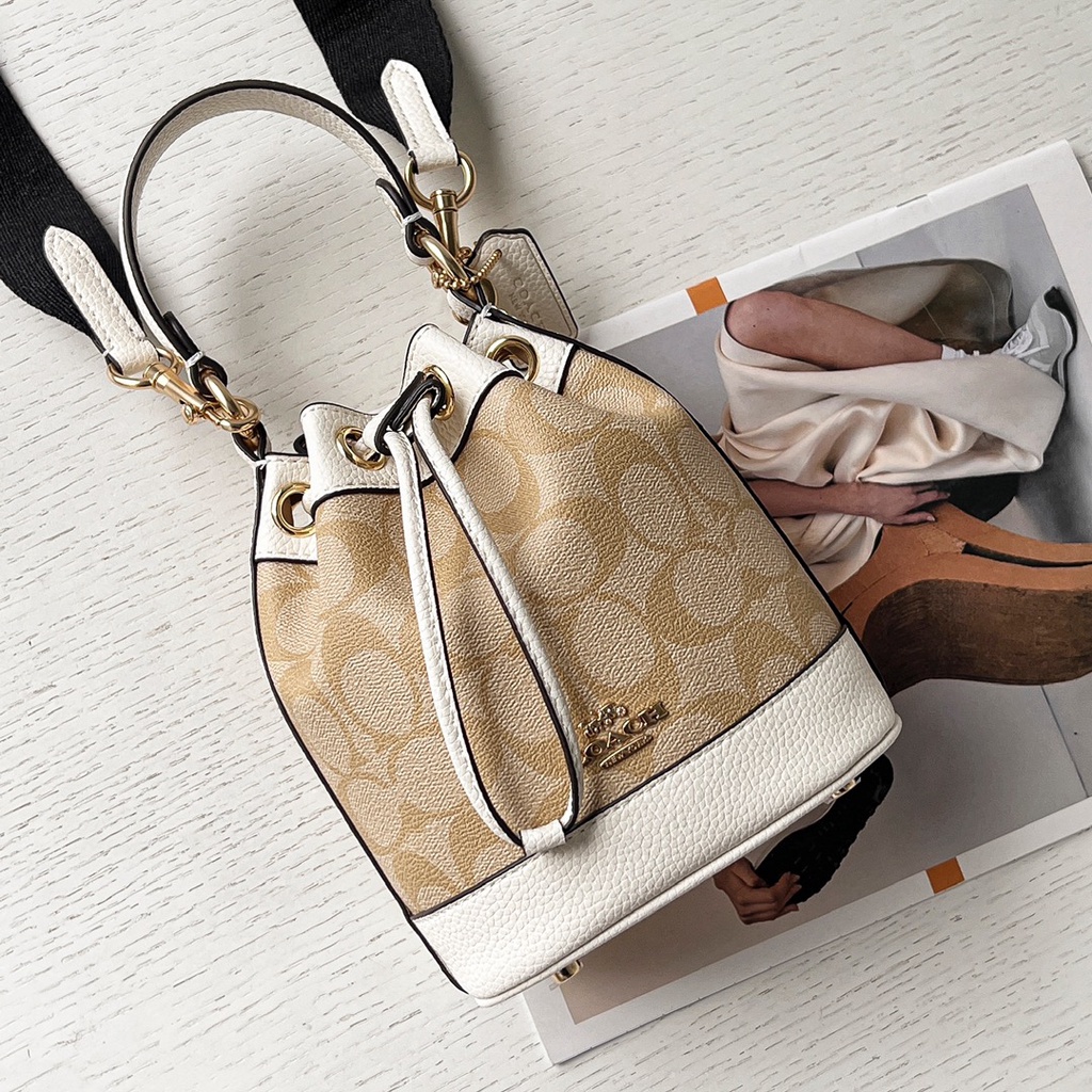 Tas wanita women Mini Demsey Bucket bag signature Jacquard mini bukcet bag 5121 5112 5268