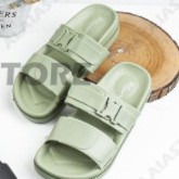 Sandal gesper SLOP wanita Ban 2 lentur impor - Laluna 1988 / sandal karet jelly wanita Ban 2-Hijau