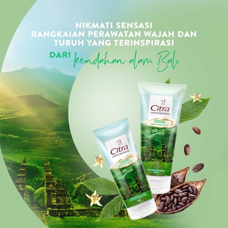 CITRA Cocoa Body Lotion 180ML/Gentle Face Scrub 90Gr