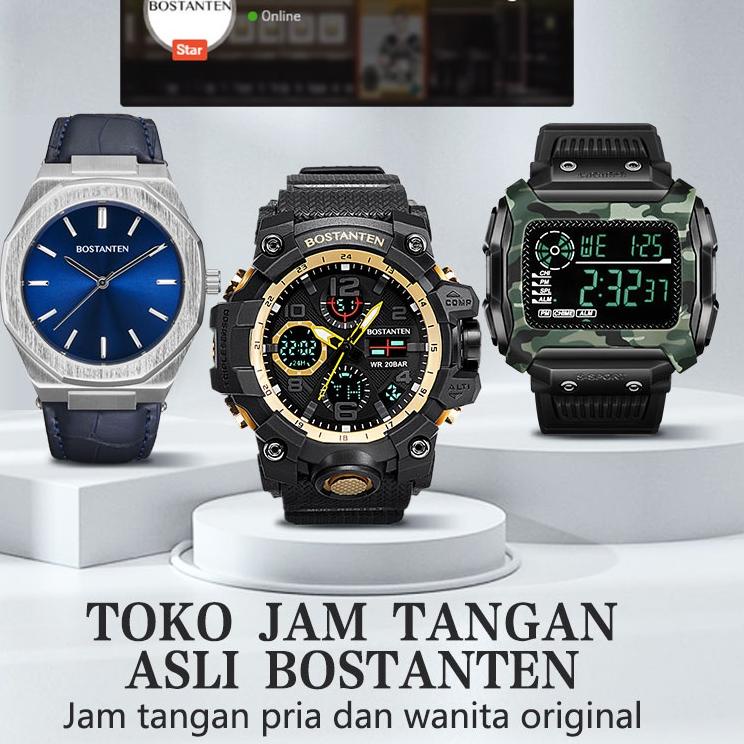 Produk Spesial BOSTANTEN Jam Tangan Pria 2082 Jam Tangan Digital Tahan Air