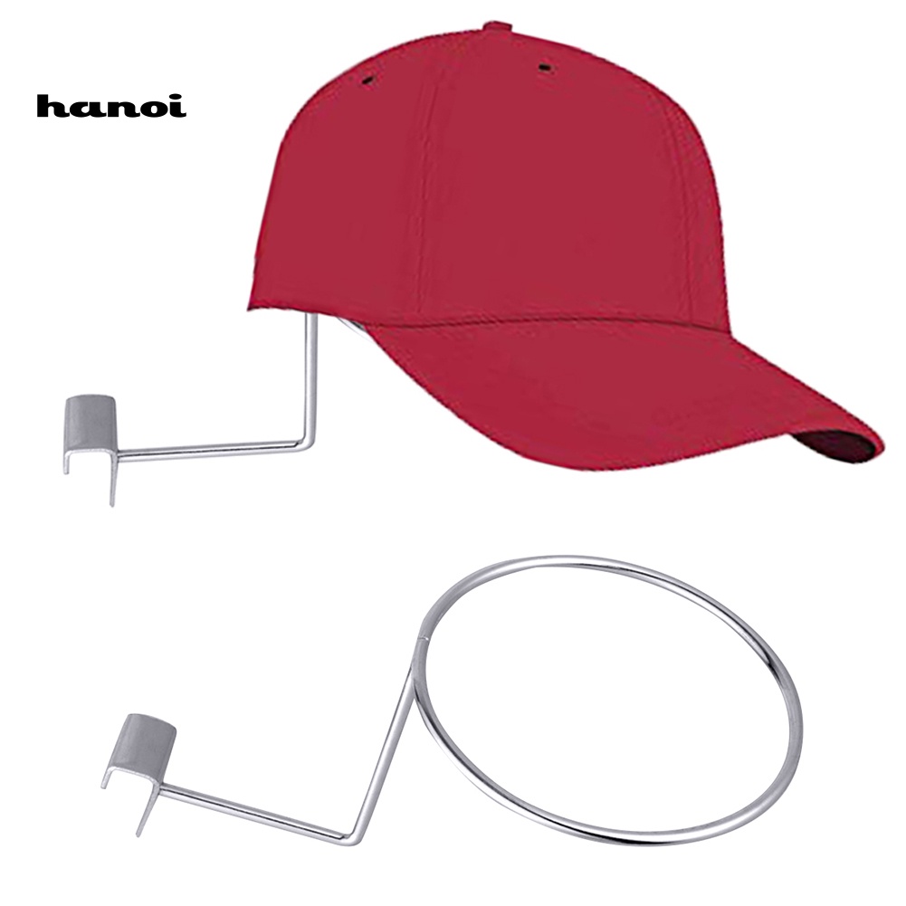 Han_ Rak Stand Holder Display Topi Baseball / Wig Bahan Metal