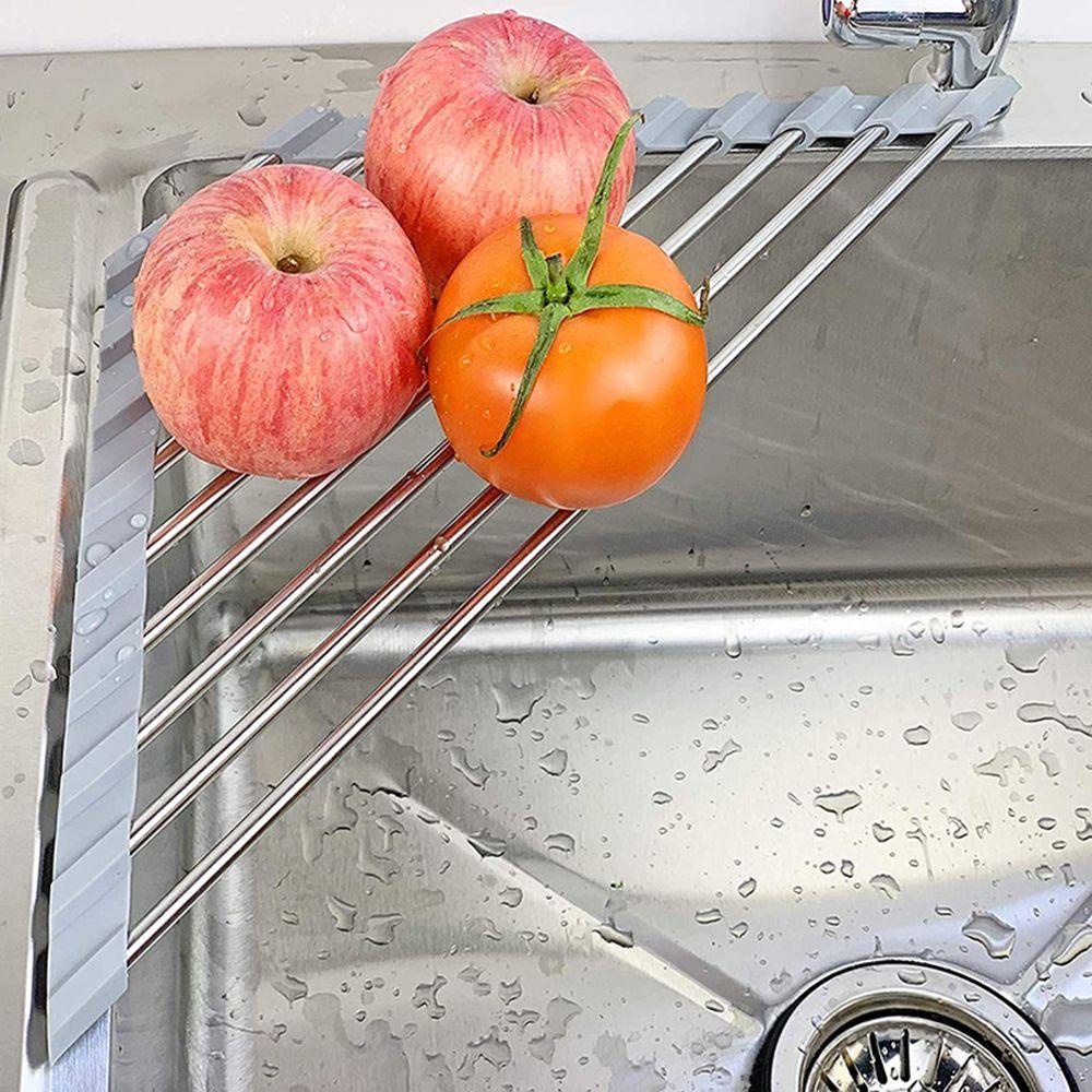 Solighter Triangle Drying Rack Foldable Fruits Drainer Basket Rak Penyimpanan Sayur Pembersih Segitiga