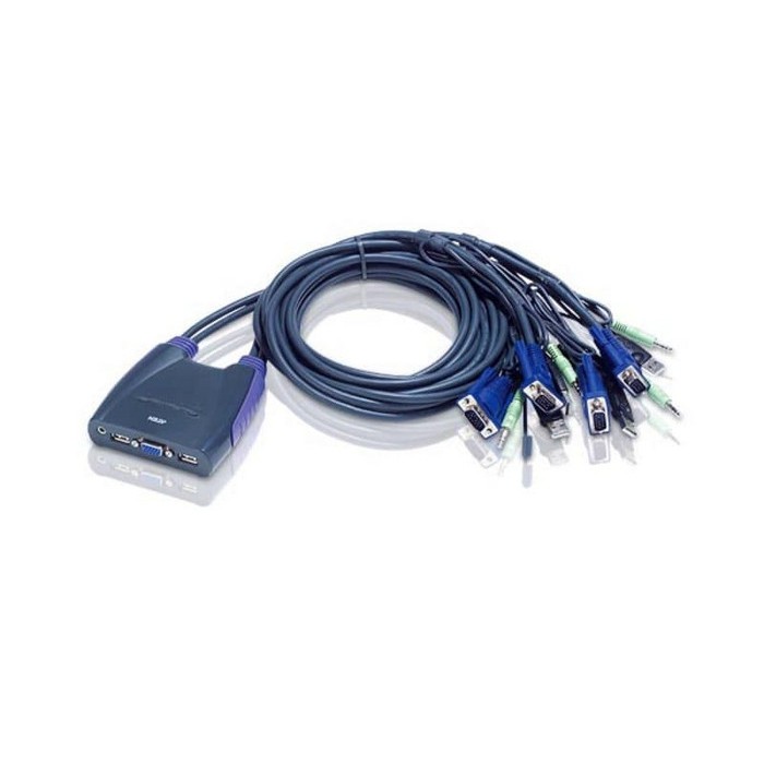 ATEN CS64US 4-Port USB VGA | Audio Cable KVM Switch (0.9m, 1.2m) | Kabel KVM
