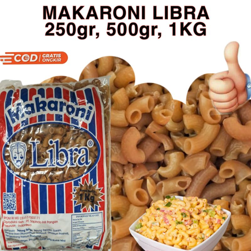 MAKARONI MENTAH LIBRA 1KG MAKARONI MENTAH MAKARONI PREMIUM