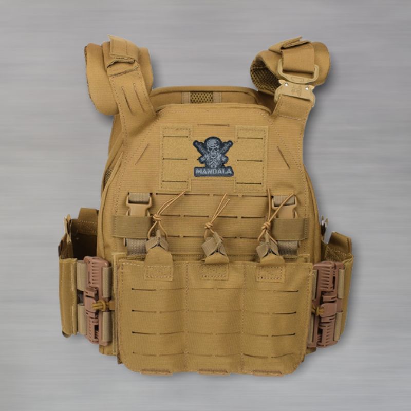 Rompi Tan / Bodyvest Tactical Bodyvest Halo Devgru Import Laser-cut molle system  cream