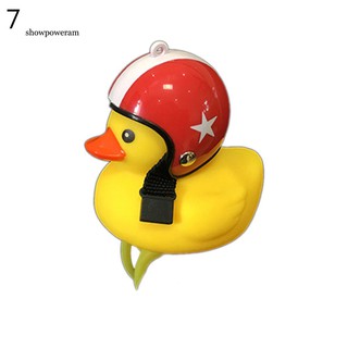 Bel Klakson Lucu Bentuk Bebek Pakai Helm  Bahan Karet Lampu 