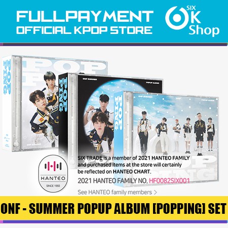 ONF Summer Popup Album POPPING 3 versions SET