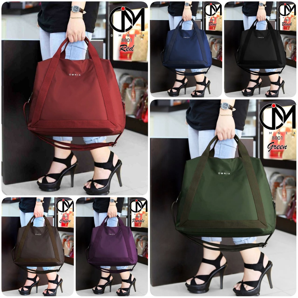 Travel Bag  OMNIA 8001 Material Premiun Parasute Tebal Waterproof Quality Original (Tas Import )