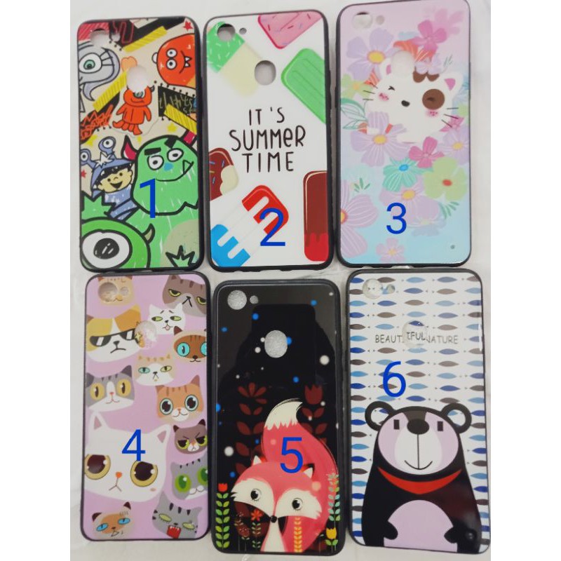 OPPO F7 CASE FUZE GLASS CARTOON CASING SOFTCASE SILIKON