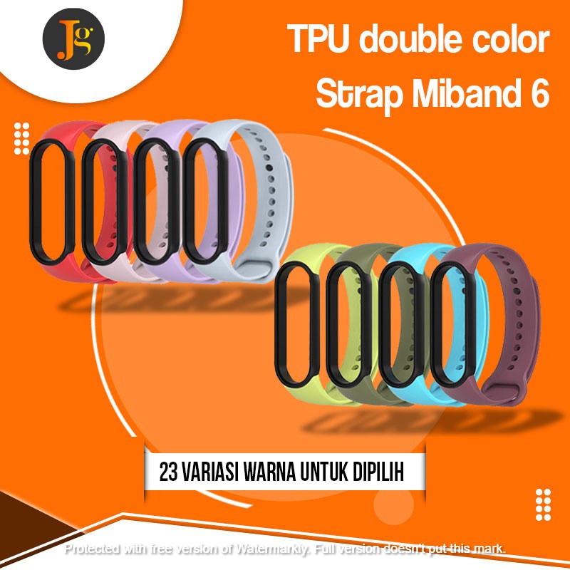 Strap MiBand 6 Colorfull Double Color ali Pengganti Xiaomi Mi Band 6