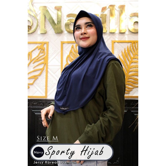 hijab khimar jilbab instan bergo sporty hijab size M ori Nazilla