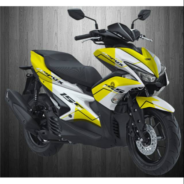 Decal Aerox Sticker Full Body Putih Kuning