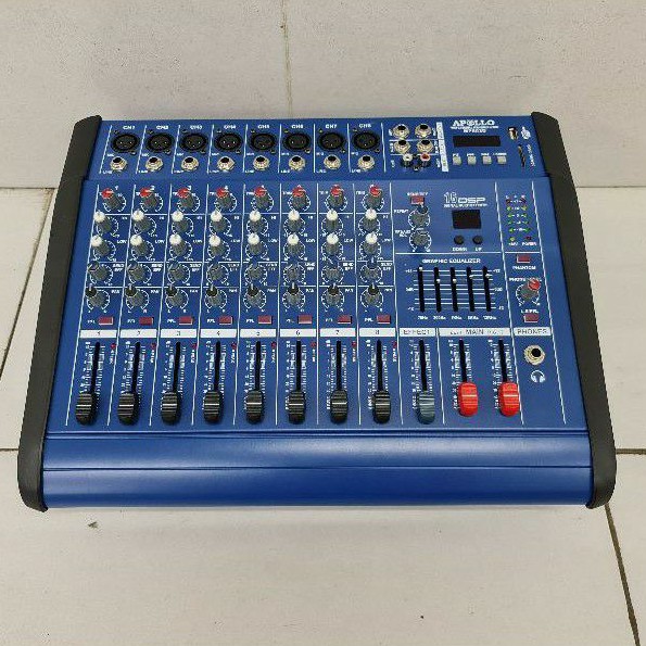 Power Mixer 8 Channel Apollo Usb Eq Effect Vocal Original