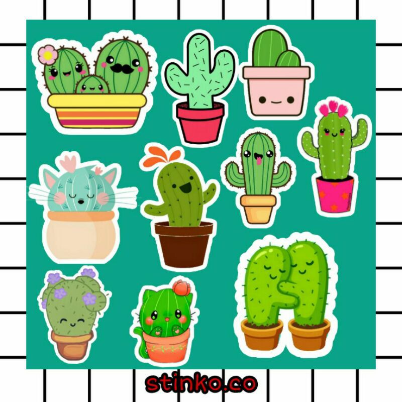 

[30PCS] STICKER STIKER KAKTUS CACTUS UNTUK LEMARI/PINTU/LAPTOP/SCRAPBOOK/DIARY/JOURNAL