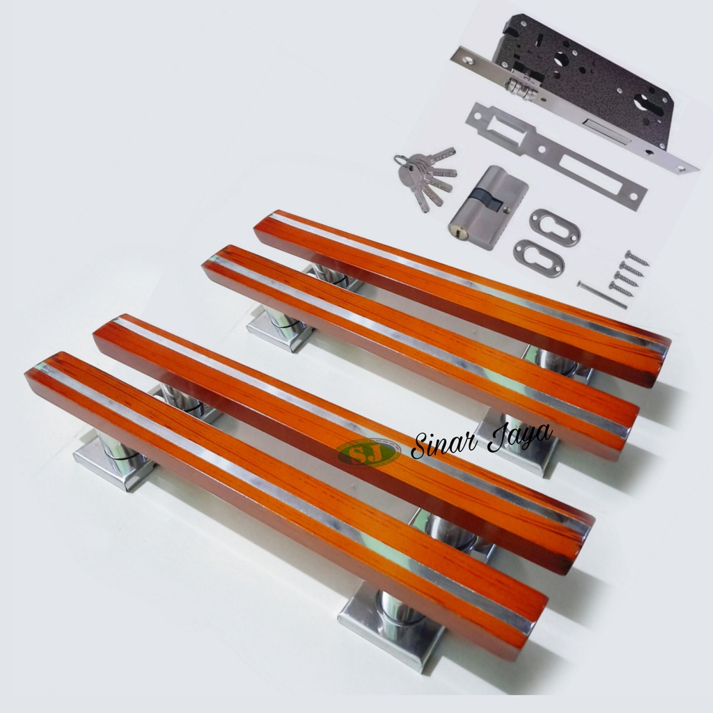 Satu set Handle Pintu kunc rumah minimalis 33 cm 45 cm Gagang Tarikan pintu kotak minimalis termurah