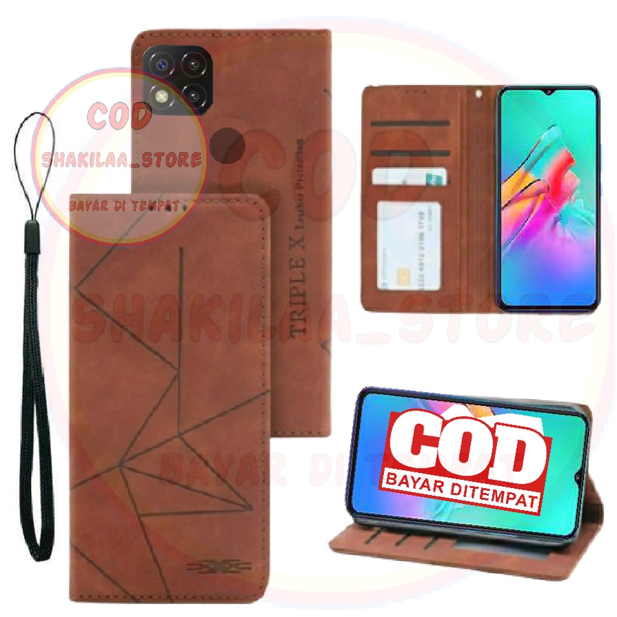 CASE HP XIAOMI REDMI 9C MOTIF MAGNET KULIT  - CASING DOMPET-FLIP COVER LEATHER-SARUNG HP