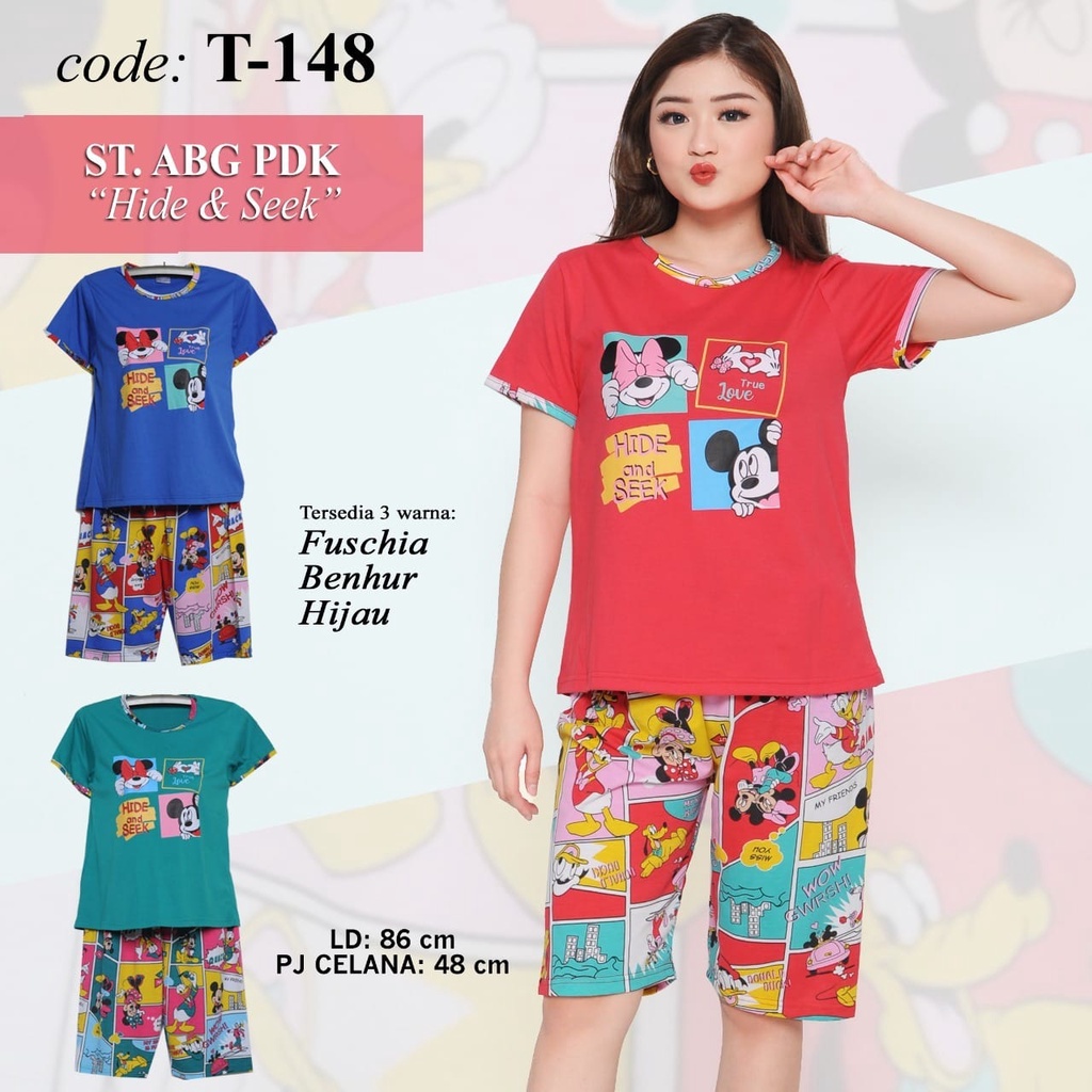 setelan Babydoll Forever Sweet BodyFit 3/4 Tangan lengan pendek celana pendek