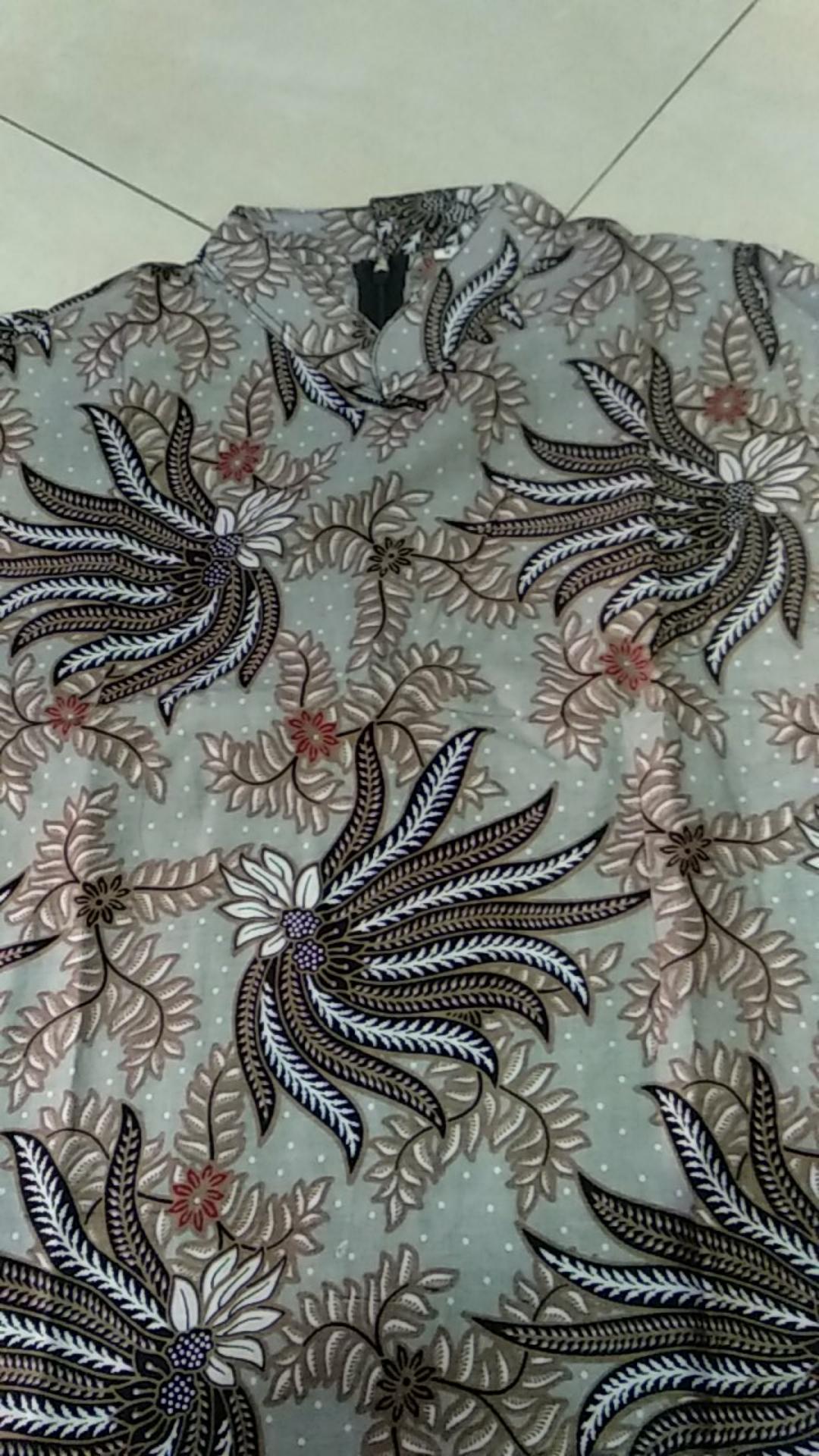 [cod] Tey-17 Batik Wanita Asj Sa Hrb026 Kenongo Kemeja Tosca Pendek