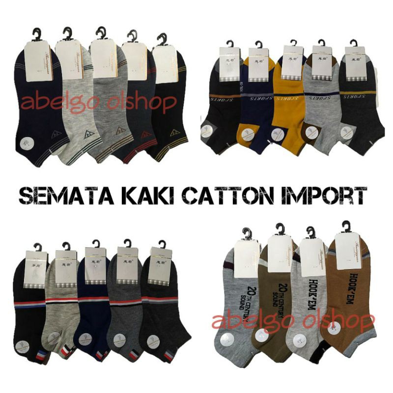 kaos kaki semata kaki catton unisex/kaus kaki pendek catton original