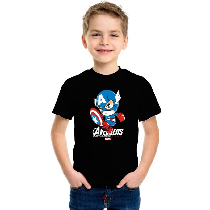 KAOS BAJU ANAK CAPTAIN AMERICA KARTUN TERLARIS