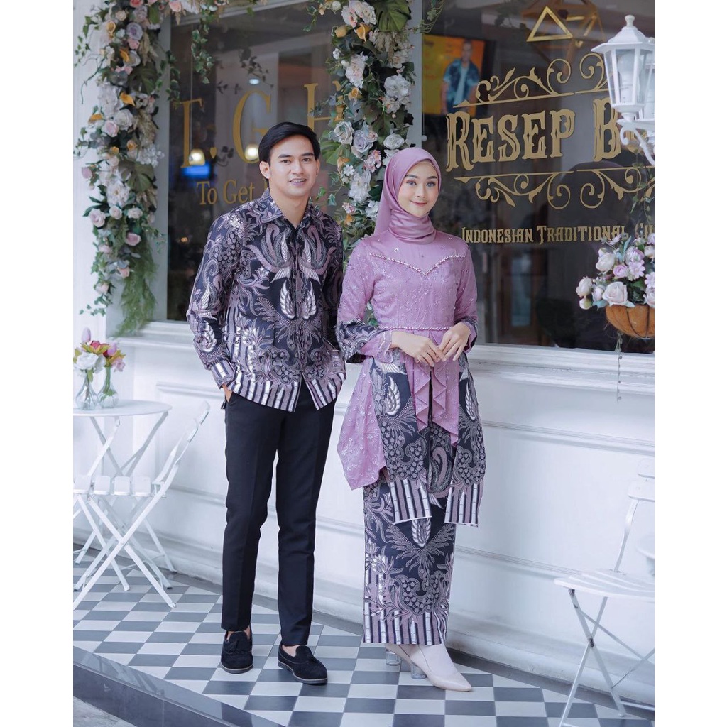 KEBAYA COUPLE SEMI PRANCIS Katun BAHAN KEBAYA SEMI FRANCE CORNELI  BATIK COUPLE GAMIS KONDANGAN LAMA