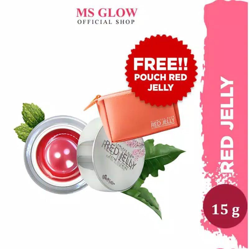 COD MS Glow Red Jelly Extra Glowing - Free Pouch Pink - 1 Item