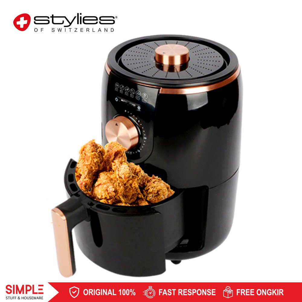 Garansi Resmi - Stylies Air Fryer, Alat Masak & Goreng Tanpa Minyak