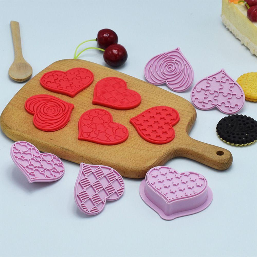 Nanas 6 Pcs Cookie Cutter Ulang Tahun Fondant Stamp Dekorasi Kue Cookie Emboss Cetakan