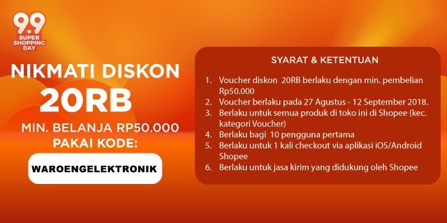 Toko Online waroengelektronik  Shopee Indonesia