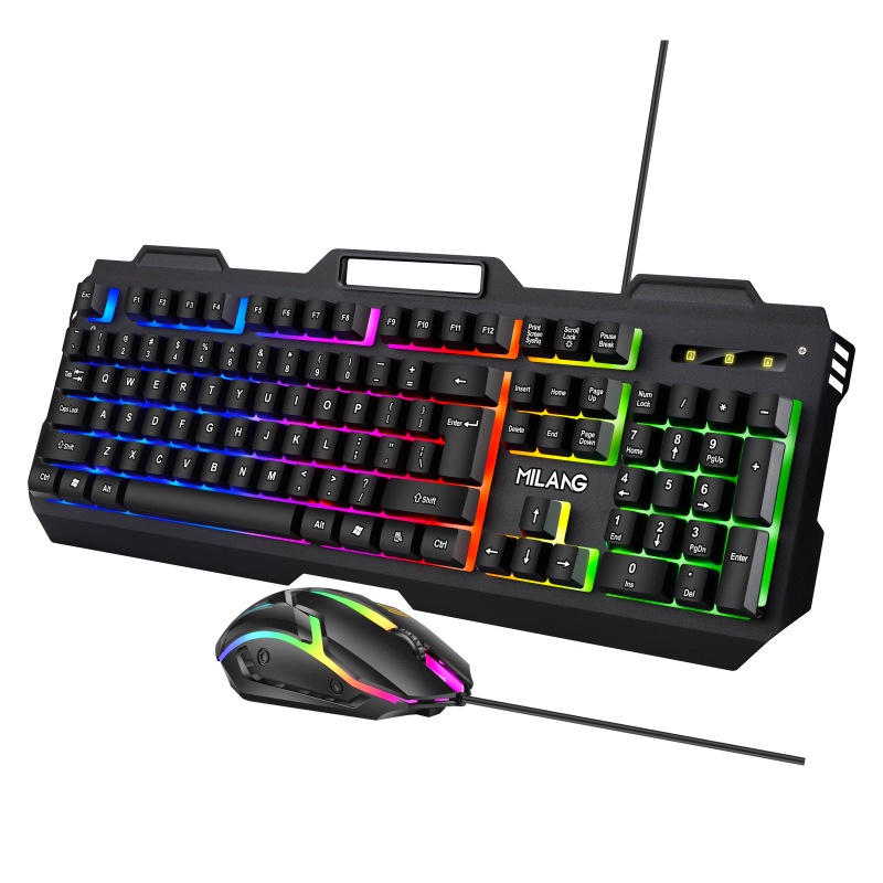 New Milang T806 Steel Behemoth RGB Gaming Keyboard dan Mouse Set Combo Murah