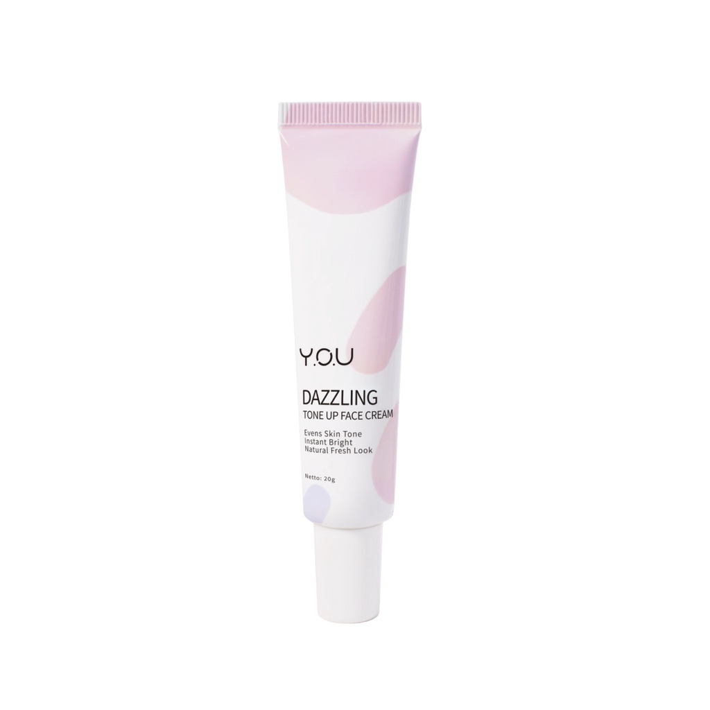 YOU Y.O.U Dazzling Tone Up Face Cream (Efek Cerah Seketika) Cream Krim Wajah | Mencerahkan Warna Kulit