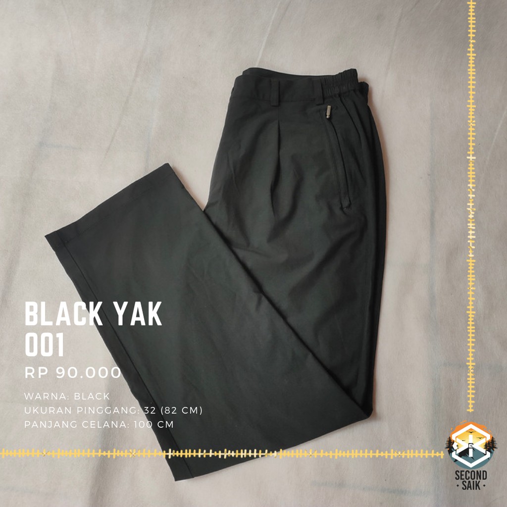 Celana Outdoor/ Quick Dry/ Black Yak/ Second