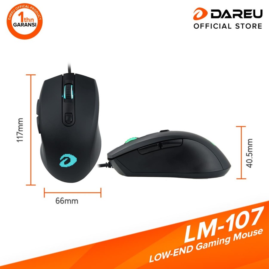 DAREU LM-107 KNIGHT Wired Gaming Mouse