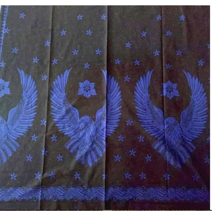 Omah batik solo garuda Biru Kain Batik Bahan Seragam