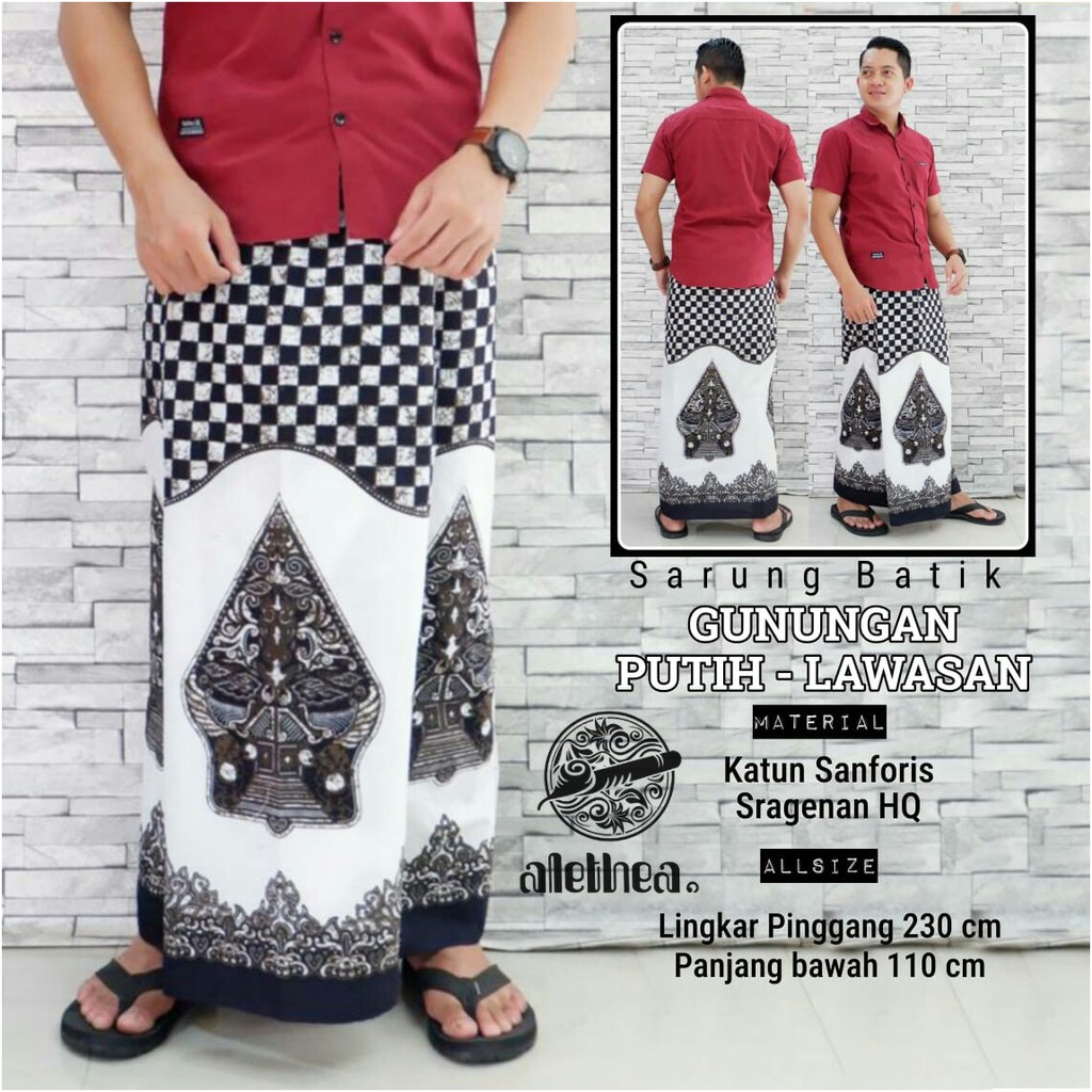 SARUNG BATIK ASLI SOLO KATUN HALUS PREMIUM MODERN BUSANA MUSLIM  ASLI SOLO KATUN HALUS PREMIUM MODERN BUSANA MUSLIM  PRIA SOLO KATUN HALUS PREMIUM BATIK SOLO Gunungan Putih Lawasan Alethea Batiksoloamanah DEWO KAMULYAN BATIK SOLO AMANAH BATIKSOLOAMANAH