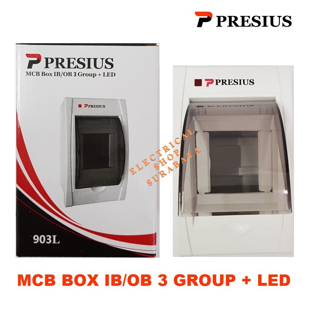 PRESIUS BOX MCB 3 GROUP IB OB (903L) LAMPU INDIKATOR LED GRUP INBOW OUTBOW TANAM TEMPEL