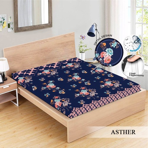 MONALISA Sprei Waterproof 180x200 - anti ompol air water proof Paus Rainbow  Rainbow Dinosaurus Rocket Galaxy180 SP-Asther - WP