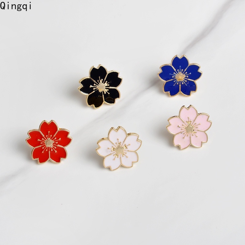 Bros Pin Enamel Desain Kartun Bunga Sakura Untuk Anak Perempuan