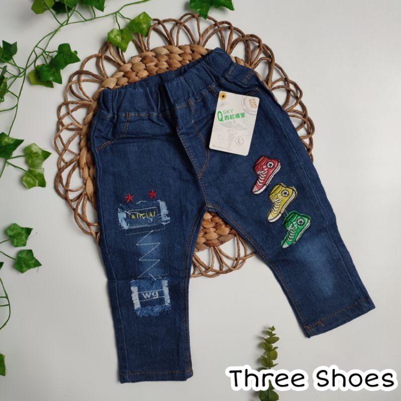 Celana Jeans Anak Laki-Laki Import Premium Bordir 2-6 Tahun Laurakidshop