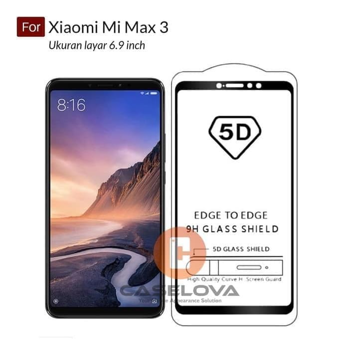 XIAOMI MI MAX 1 2 3 TEMPERED GLASS FULL COVER 6D 9D 11D SCREEN GUARD