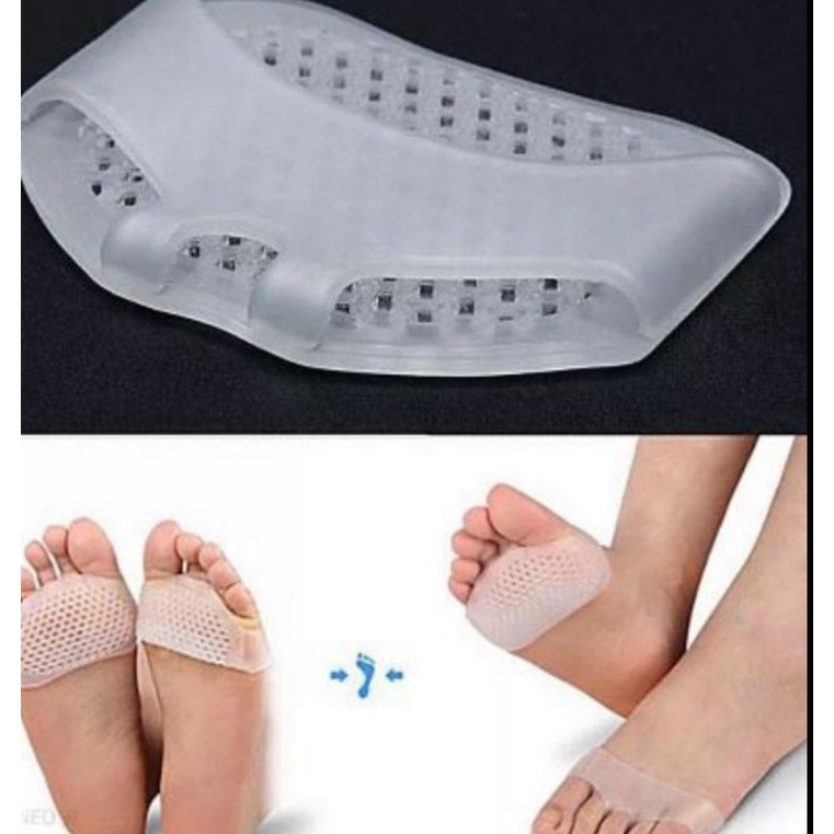 Silicone alas kaki anti selip (telapak kaki) Pelindung kaki 2 pcs/ 1 pasang