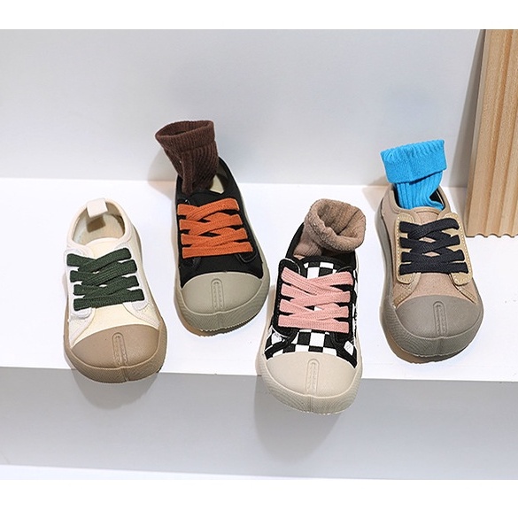 [COD] sepatu anak laki laki dan perempuan  keren kasual import premium korea empuk usia 0-7 tahun / brownieground