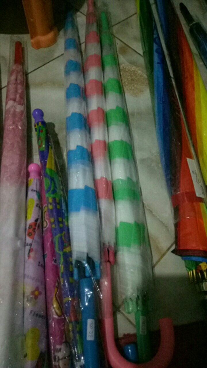 Payung Tongkat Stripe Gg J Warna Pastel