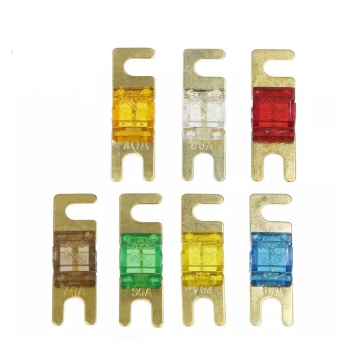 Fuse Mini ANL Gold Plated 15 A - 200 A Sekering Varian 12 Macam