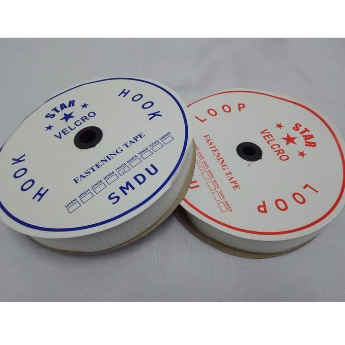 Perekat velcro 38 mm HITAM - PUTIH