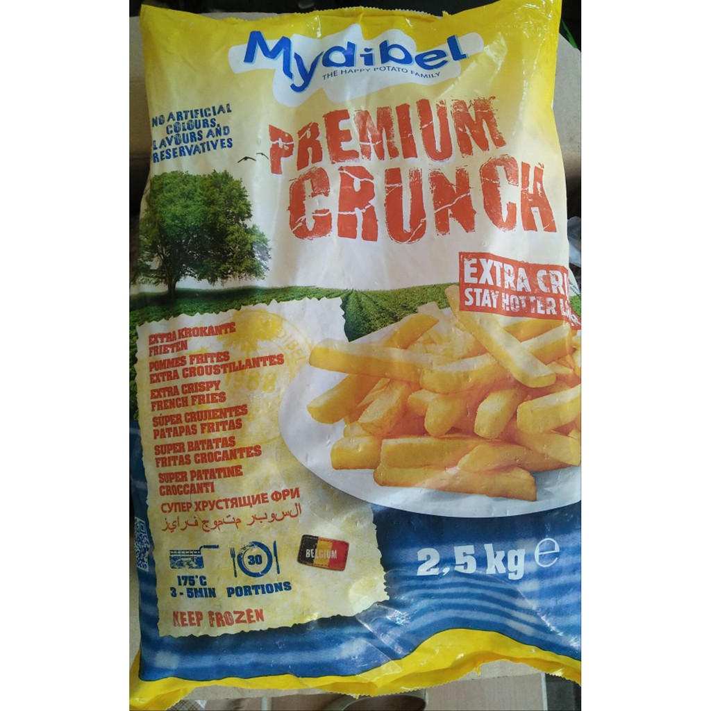 

MYDIBEL PREMIUM CRUNCH 2,5KG FRENCH FRIES BUTTER KENTANG GORENG